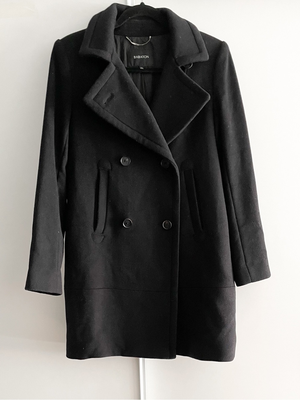 Babaton Double-Breasted Wool Coat